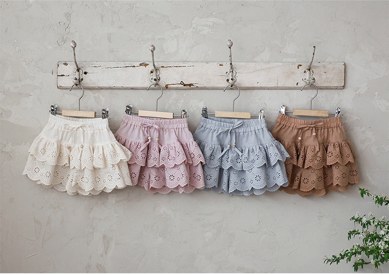 Lace Embroidered Shorts 刺繍 レースショートパンツ【mh0012979】