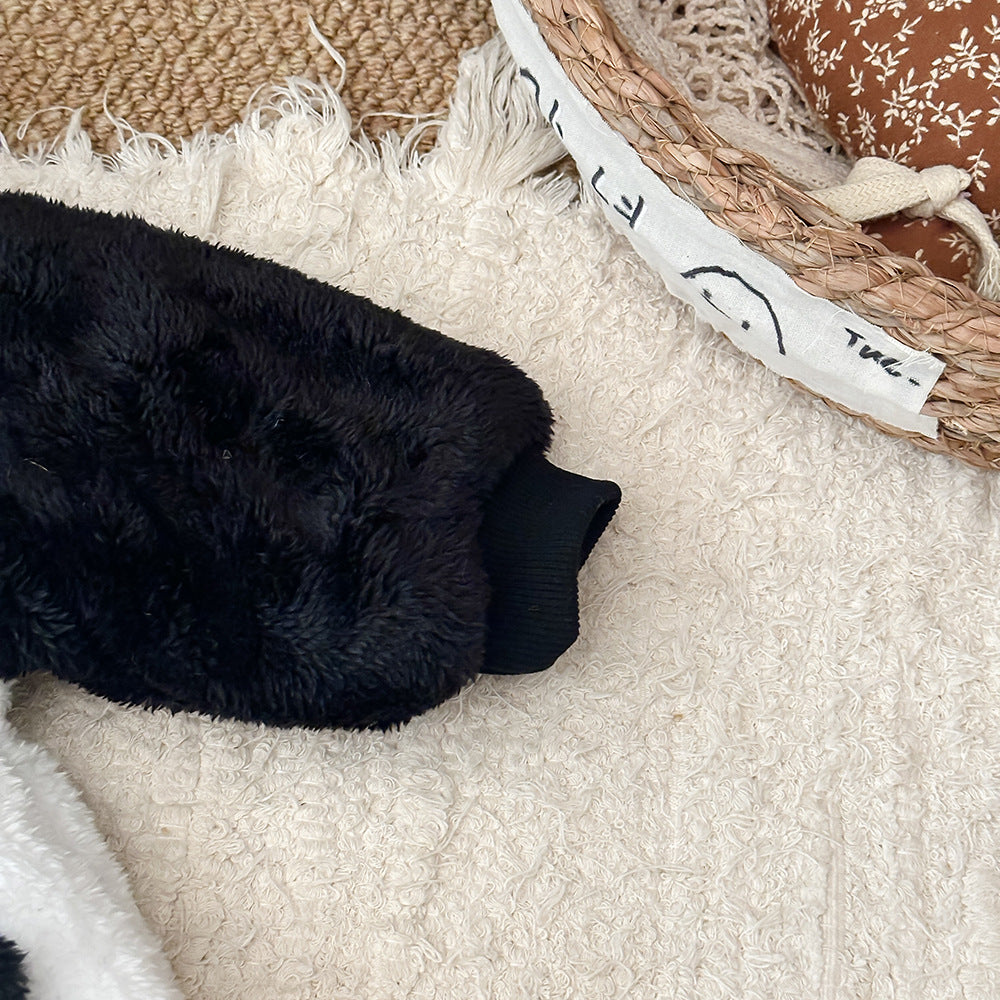 アウタージャンプスーツ パンダコスチューム ボア 中綿 厚手 フード付【mh0011693】