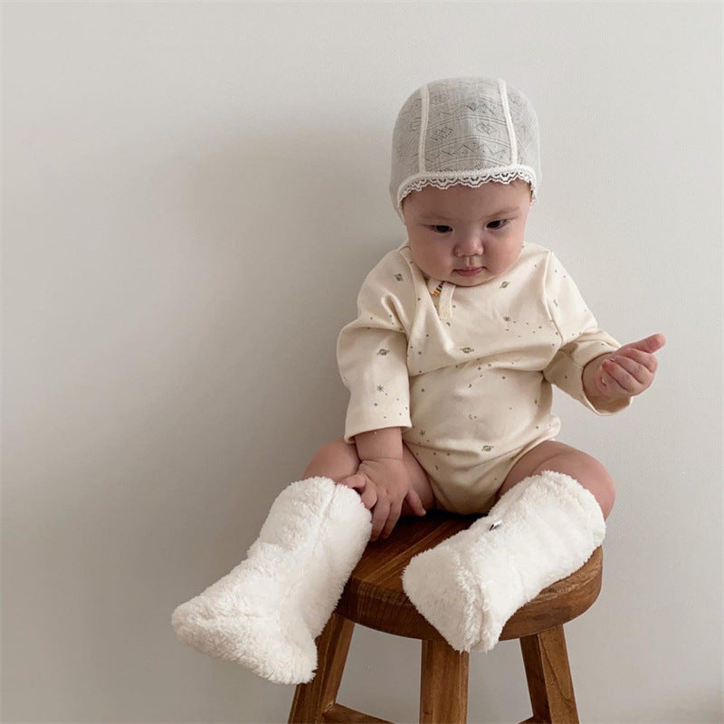 ベビールームソックス ボア 厚手 モコモコ 冬用 靴下【mh0011698】