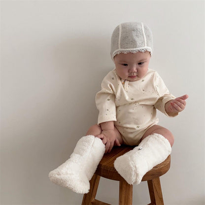 ベビールームソックス ボア 厚手 モコモコ 冬用 靴下【mh0011698】