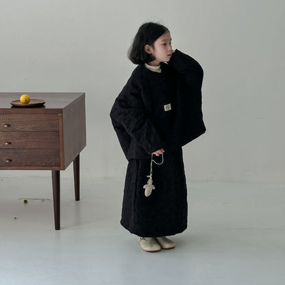 キルティングジャケット スカート セットアップ ノーカラー【mh0011654】