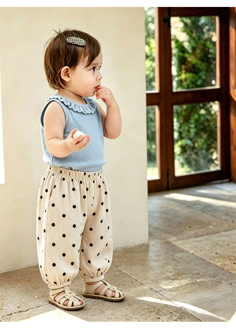 Eyelet Lace Sleeveless Tee ラッフルレース ノースリーブTシャツ【mh0013043】