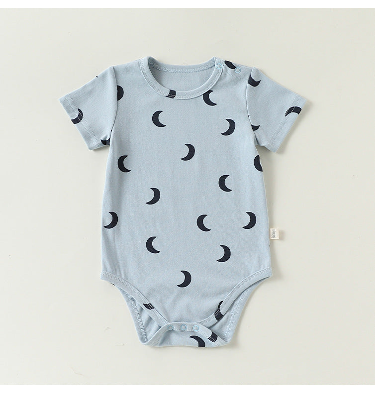 Crescent Moon Series ムーンプリント ロンパース Tシャツ【mh0013026】