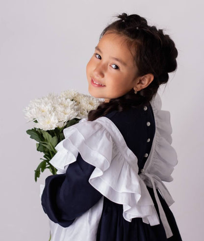 Vestido lolita de algodón para niña con chaleco de hada estilo JK, vestido de encaje para primavera/otoño de 2027 【mh0014743】
