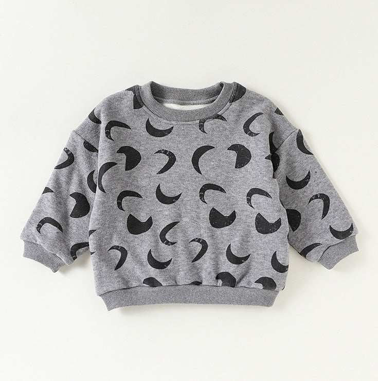 スウェットトップス/パンツ 厚手 クルーネック プリント【mh0011713】