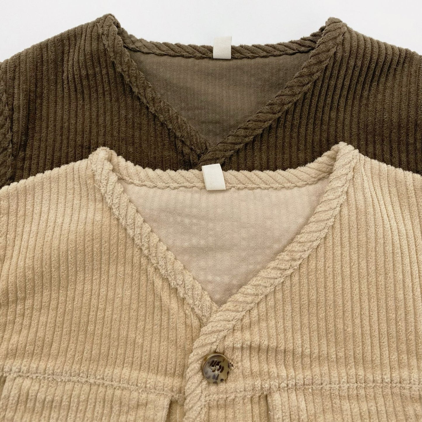 Retro Corduroy Layered Sleeveless Vest コーデュロイ ベスト【mh0012573】