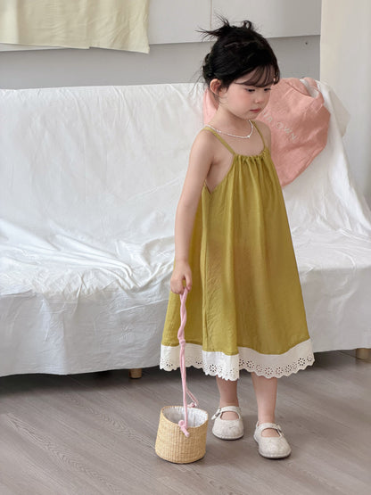 Lace Shoulder Strap Sundress [mh0012752]