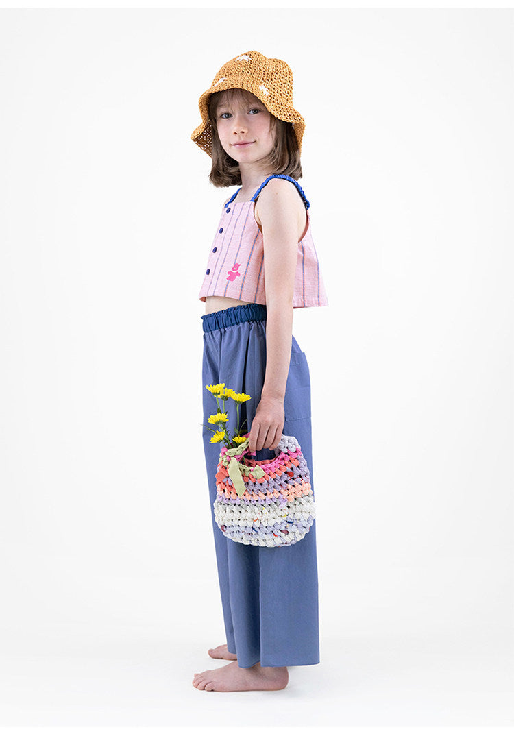 Striped Camisole Washed Wide-Leg Pants ストライプ キャミソール ロングパンツ【mh0013213】
