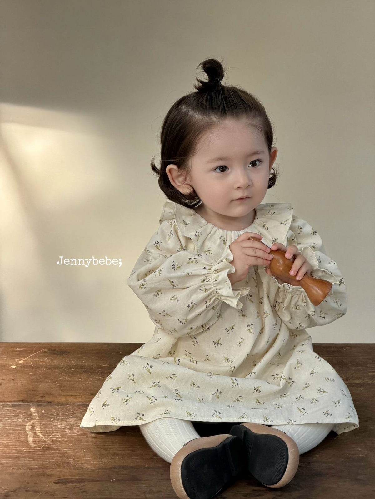 Kids' Floral Ruffle Collar Long-Sleeve Dress [mh0014320]