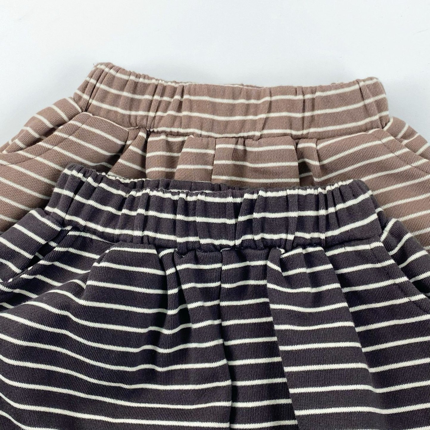 Horizontal Striped Cotton Jogger Pants 【mh0012577】