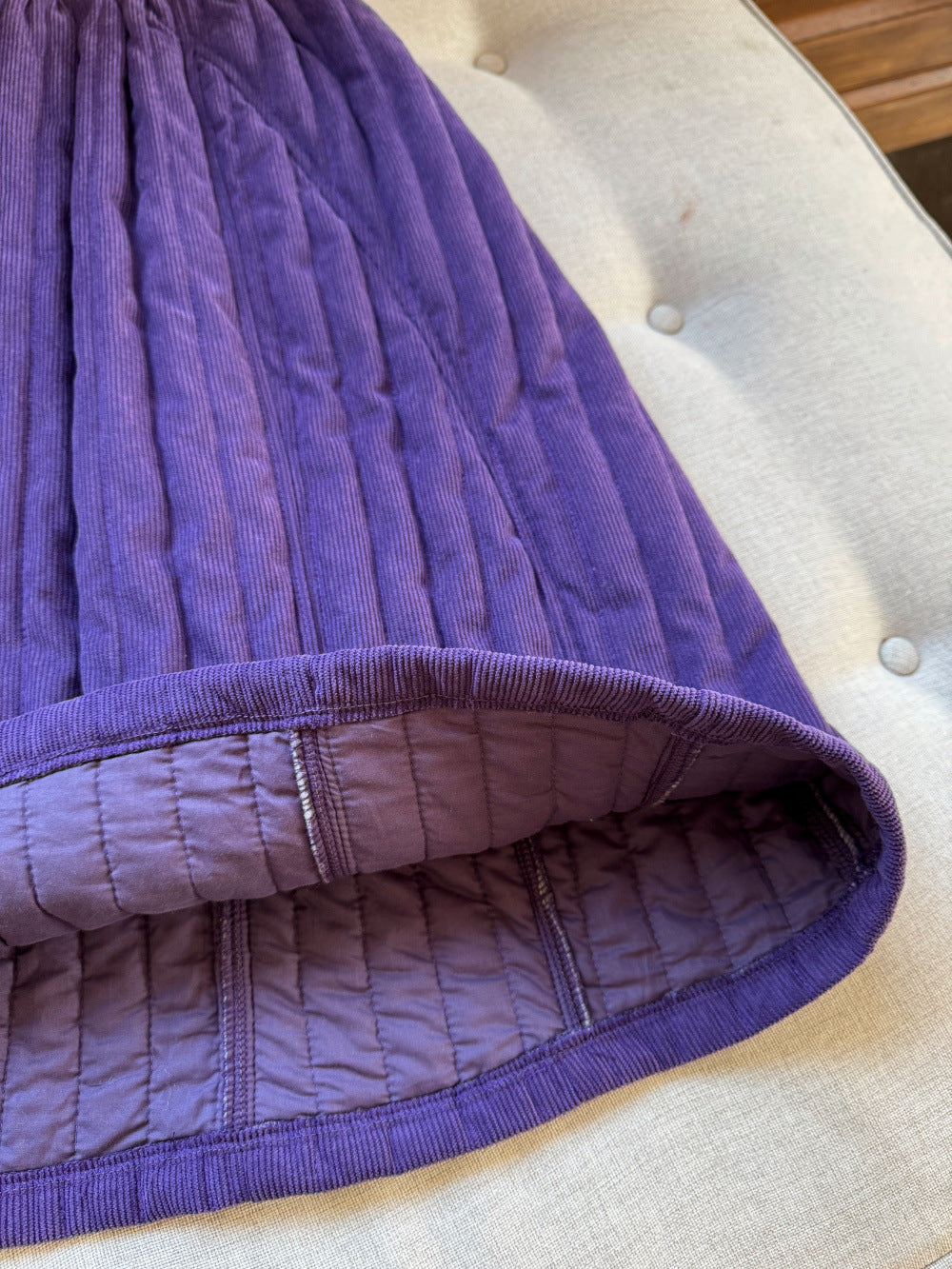 キルティングスカート キッズ 中綿 厚手 ロング丈 シンプル【mh0011687】