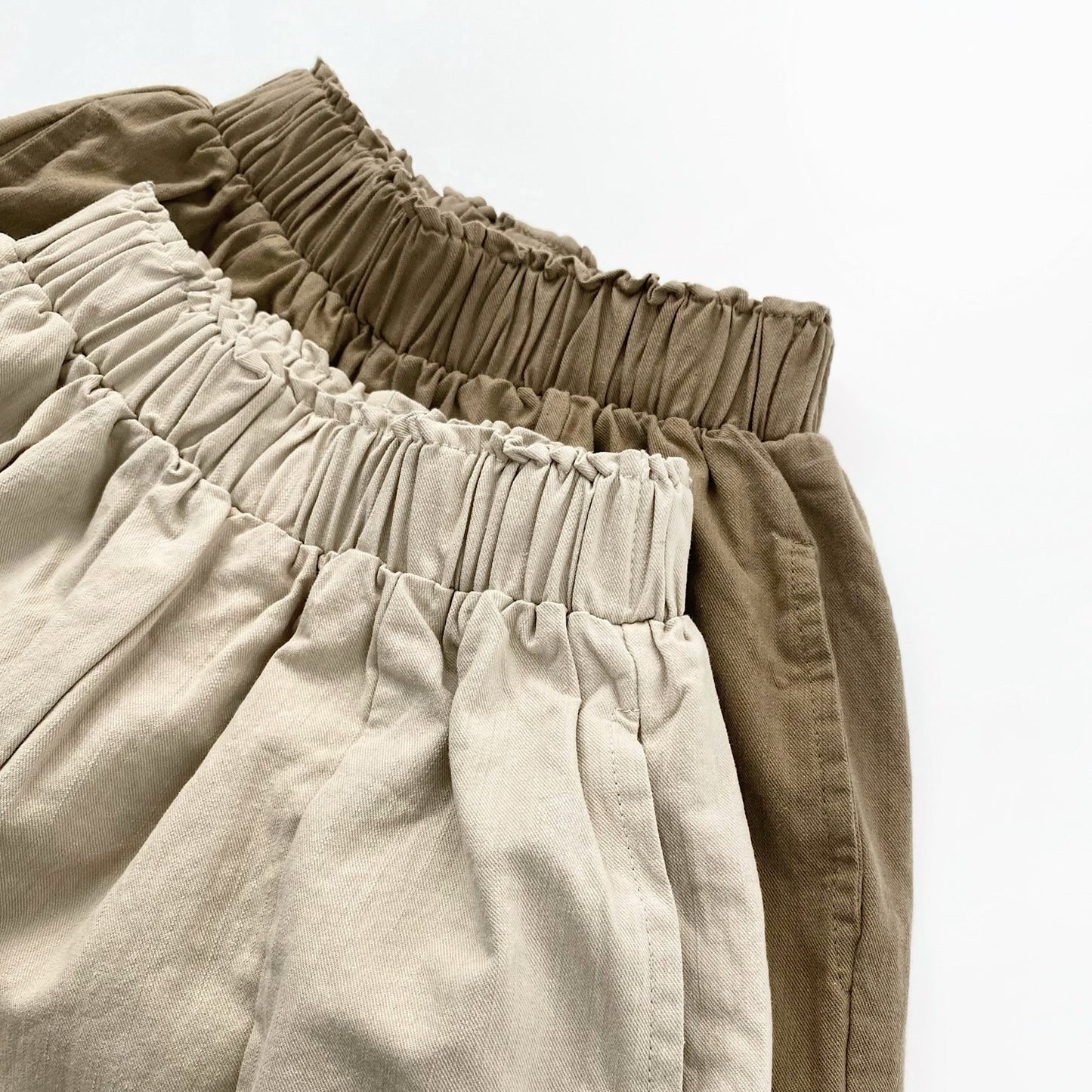Woven Cotton Elastic Waist Tapered Pants Daily Tapered Pants [mh0012564]