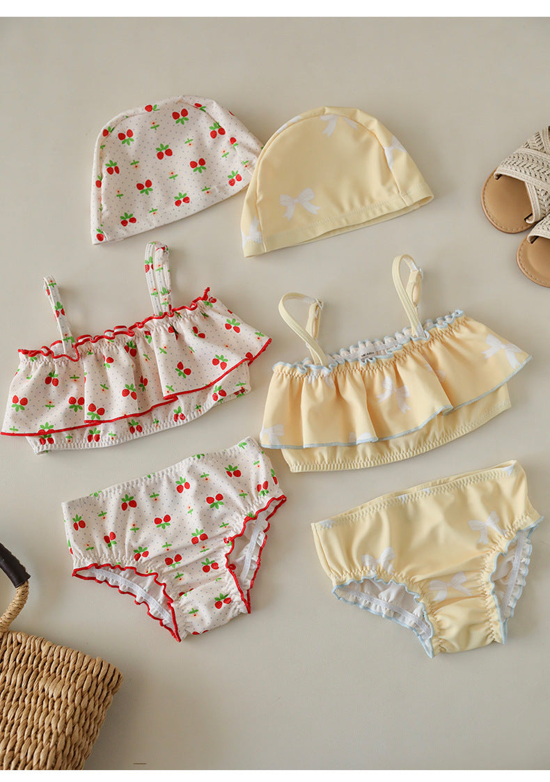 UPF50 Plus Ruffled Two-piece Bikini セパレート 水着【mh0012581】