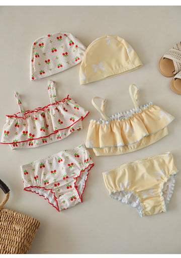 UPF50 Plus Ruffled Two-piece Bikini セパレート 水着【mh0012581】