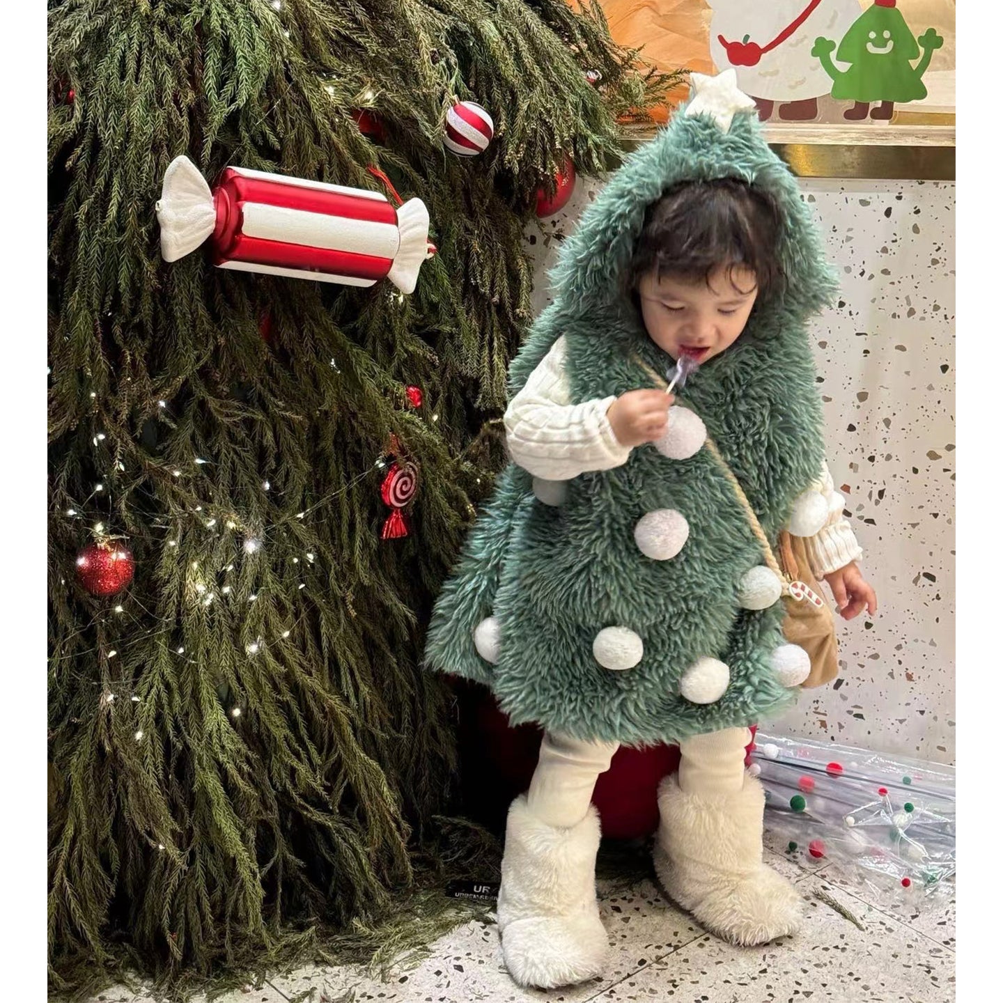 クリスマスツリーコスチューム なりきりキッズベビー パーティウェア【mh0011793】