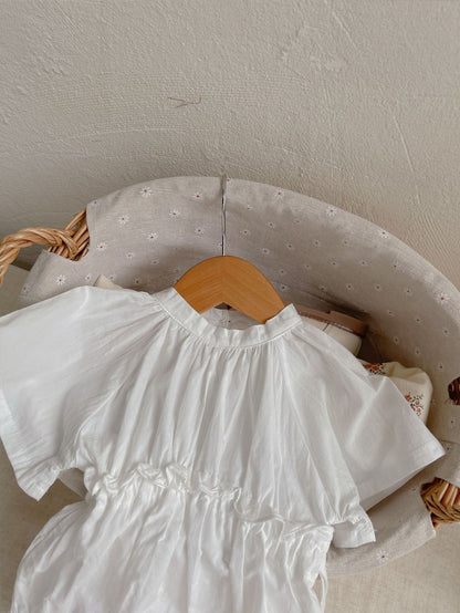 Ruffle Sleeve Summer Romper フリルスリーブ 半袖 ロンパース【mh0012686】