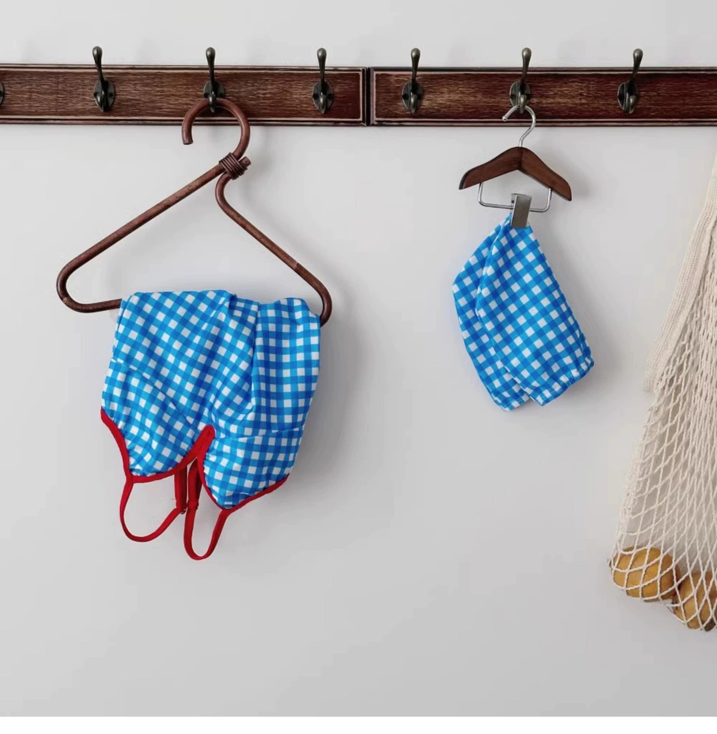 Gingham Girls Swimsuit チェック柄 ワンピース 水着【mh0012496】