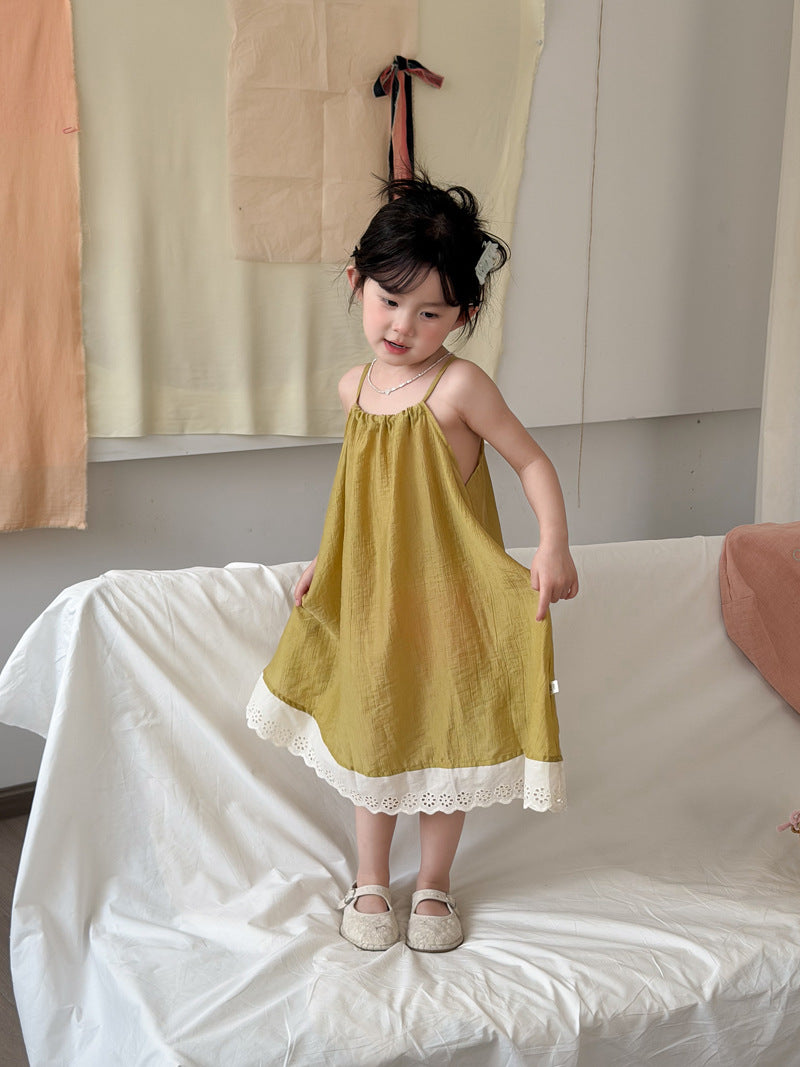Lace Shoulder Strap Sundress [mh0012752]