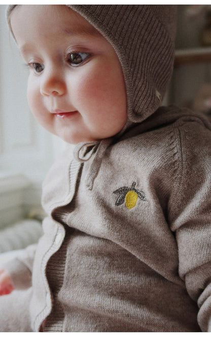 ニットロンパース 厚手 フード付 カジュアル カバーオール【mh0011712】