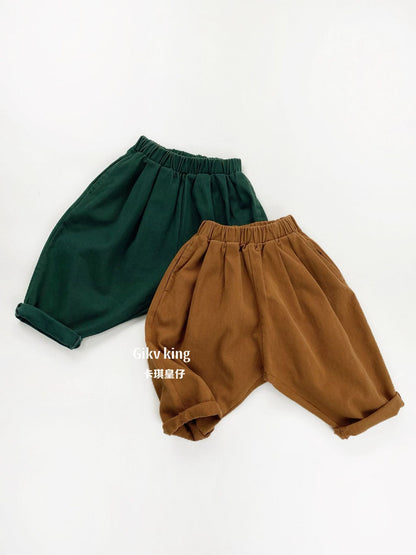 Woven Cotton Elastic Waist Balloon Pants 【mh0012568】