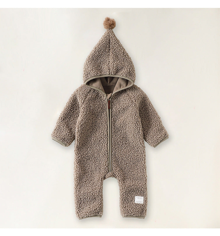 アウタージャンプスーツ ボア 厚手 とんがりフーディ【mh0011706】