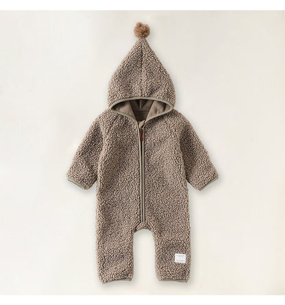 アウタージャンプスーツ ボア 厚手 とんがりフーディ【mh0011706】