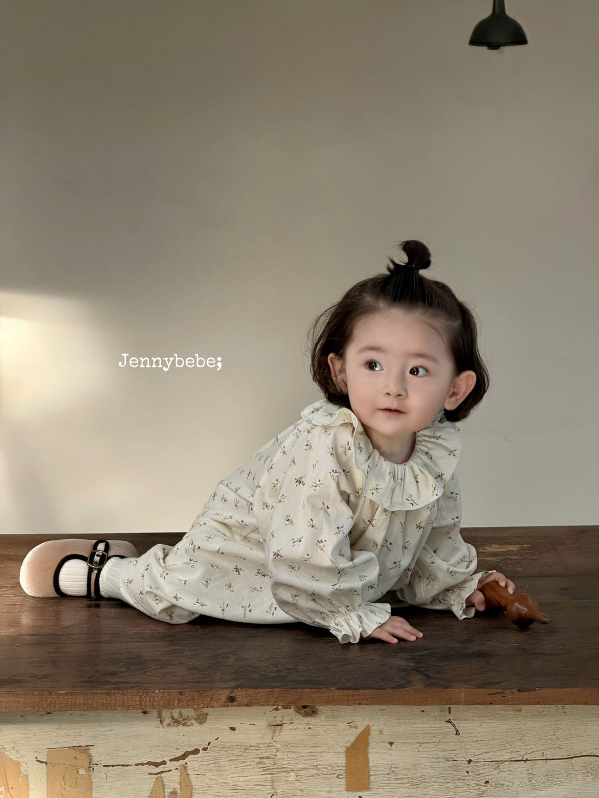 Kids' Floral Ruffle Collar Long-Sleeve Dress [mh0014320]