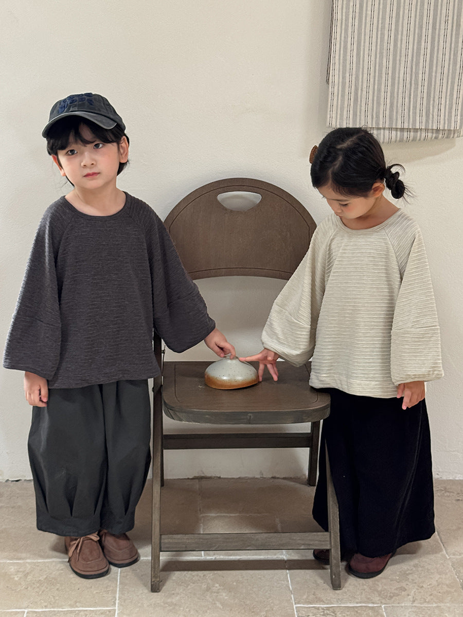 Kids' Striped Raglan Long-Sleeve T-Shirt   【mh0014785】