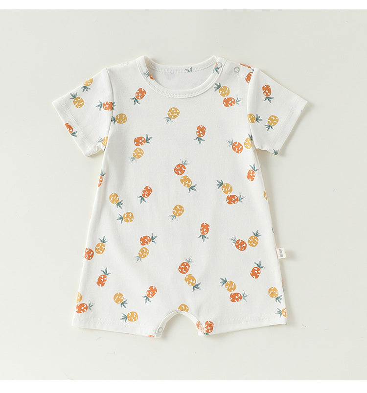 Fruit Pattern Cotton Romper フルーツ 半袖ロンパース【mh0013044】