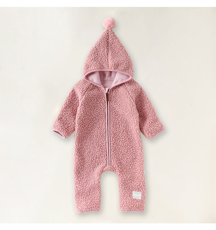 アウタージャンプスーツ ボア 厚手 とんがりフーディ【mh0011706】