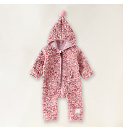 アウタージャンプスーツ ボア 厚手 とんがりフーディ【mh0011706】