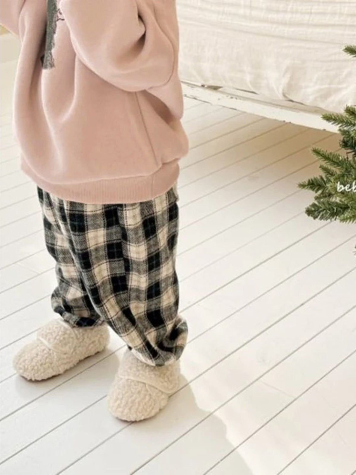 長袖スウェットトレーナー クリスマスツリーモチーフ 裏起毛 プルオーバー トップス【mh0011631】