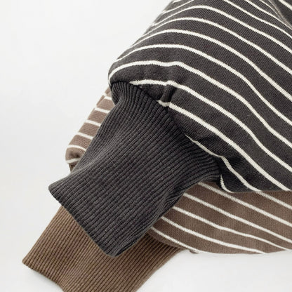 Horizontal Striped Cotton Jogger Pants 【mh0012577】