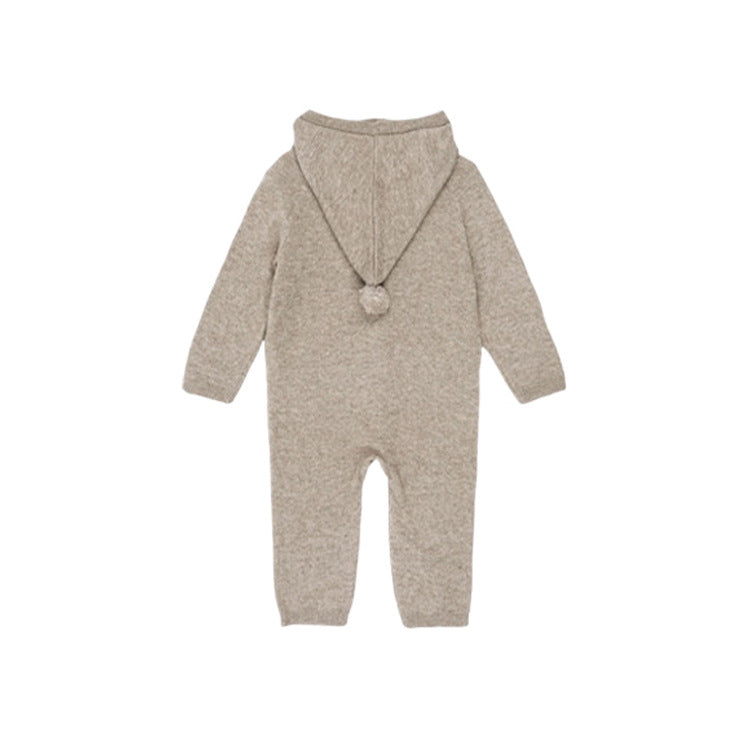 ニットロンパース 厚手 フード付 カジュアル カバーオール【mh0011712】