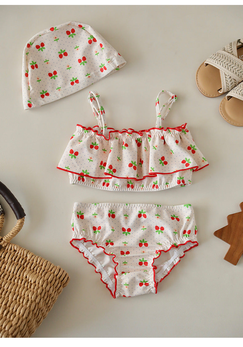 UPF50 Plus Ruffled Two-piece Bikini セパレート 水着【mh0012581】