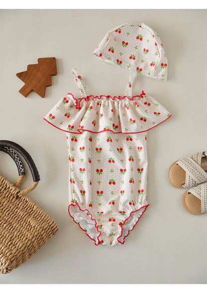 UPF50 Plus Ruffled One-piece Swimsuit ワンピース 水着【mh0012582】