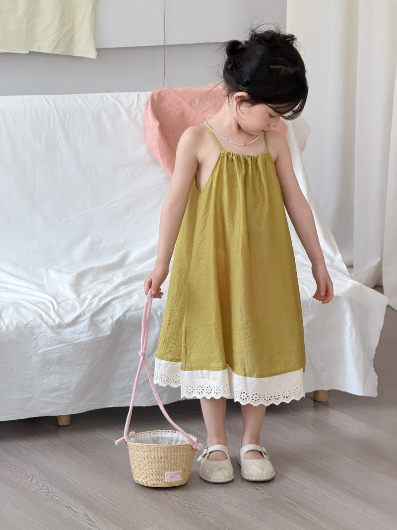 Lace Shoulder Strap Sundress [mh0012752]