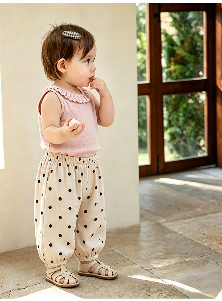 Eyelet Lace Sleeveless Tee ラッフルレース ノースリーブTシャツ【mh0013043】