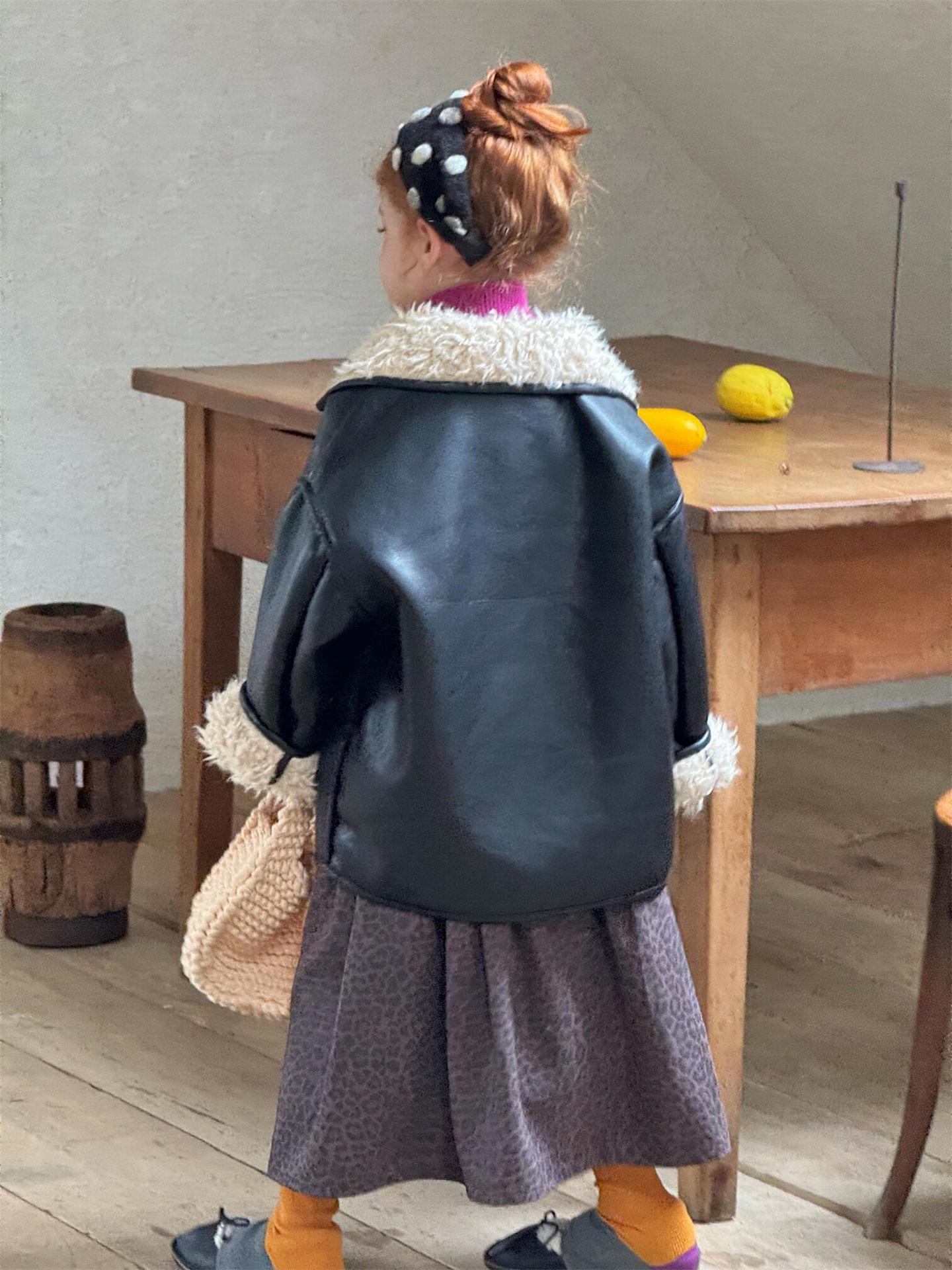 ミドル丈コート ボア切替 レザーライク リバーシブル アウター ジャケット【mh0011731】