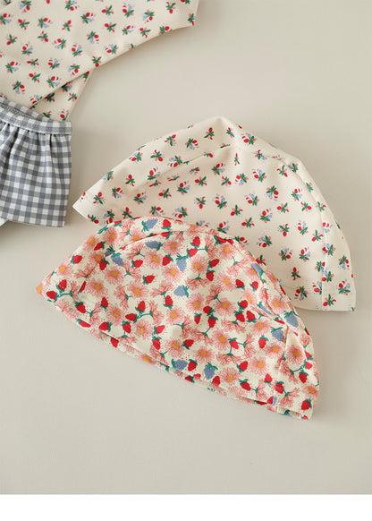 UPF50 Plus Floral Gingham Long Sleeve Swimsuit 花柄 ギンガムチェック 水着【mh0012600】