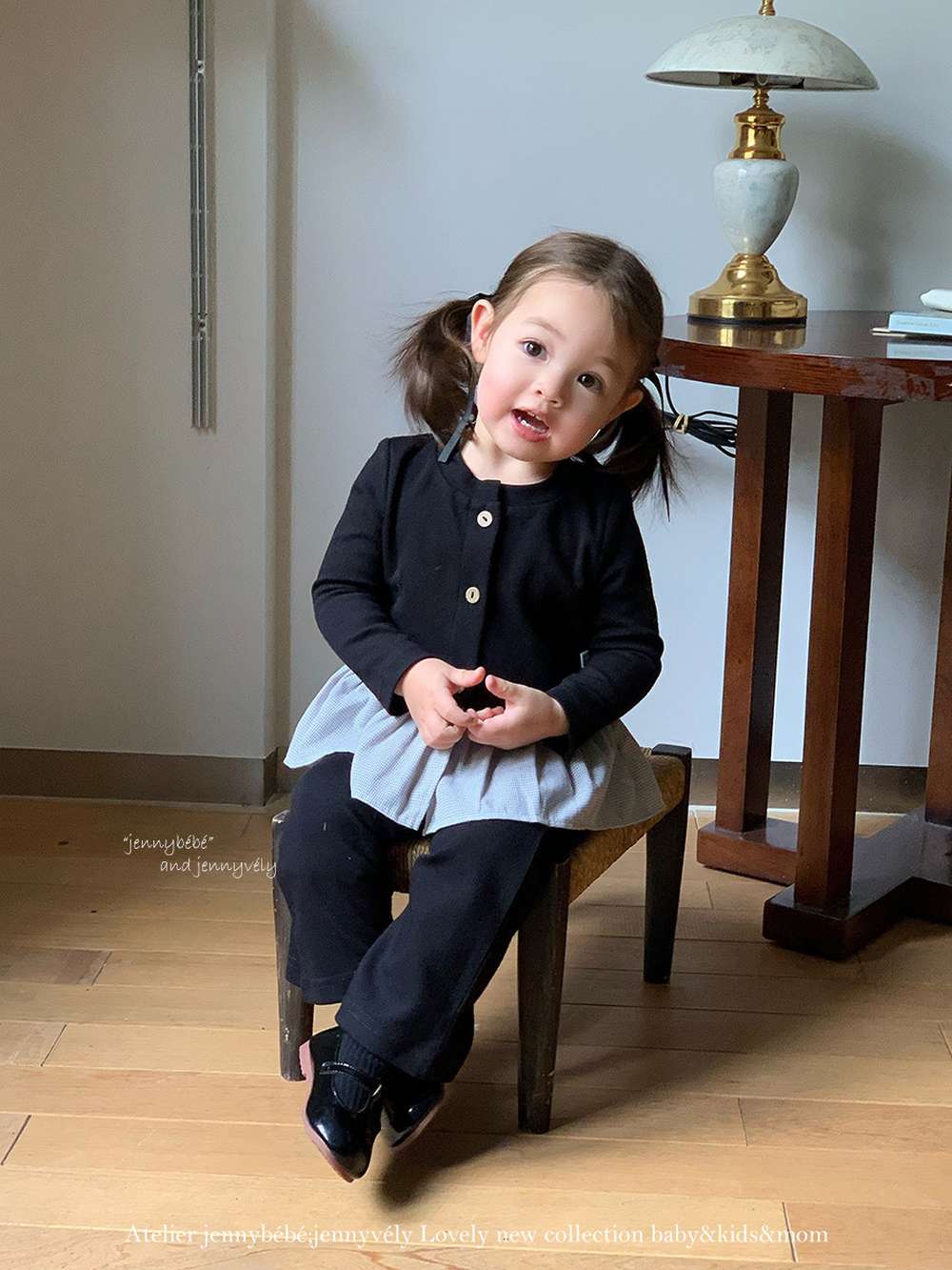 長袖セットアップ 長袖セットアップ ニットカーディガン ペプラム ギンガムチェック ワイドパンツ 2点セット【mh0011531】