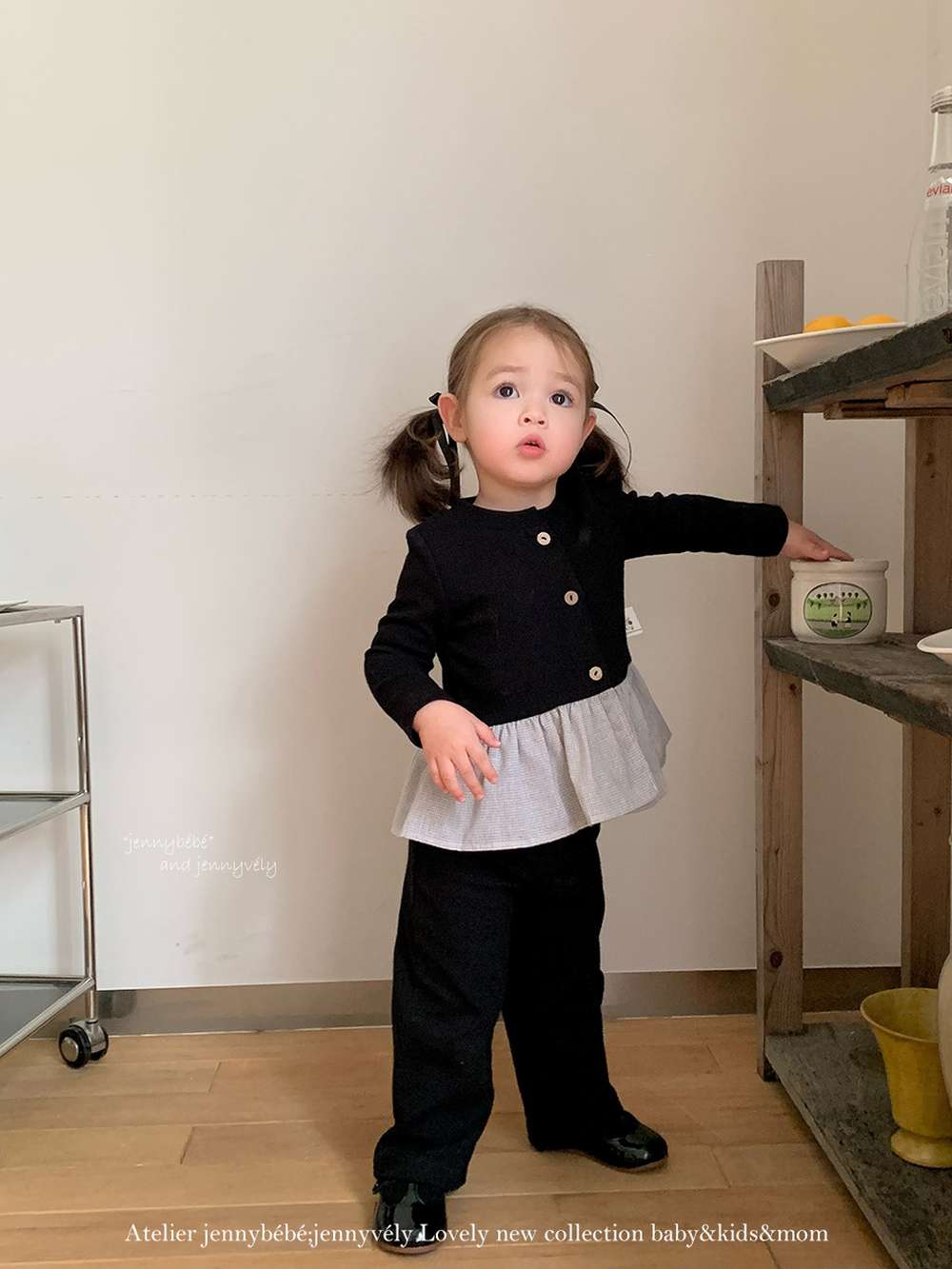 長袖セットアップ 長袖セットアップ ニットカーディガン ペプラム ギンガムチェック ワイドパンツ 2点セット【mh0011531】