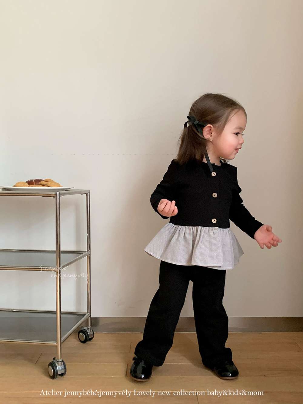 長袖セットアップ 長袖セットアップ ニットカーディガン ペプラム ギンガムチェック ワイドパンツ 2点セット【mh0011531】