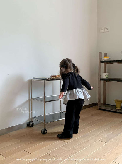 長袖セットアップ 長袖セットアップ ニットカーディガン ペプラム ギンガムチェック ワイドパンツ 2点セット【mh0011531】