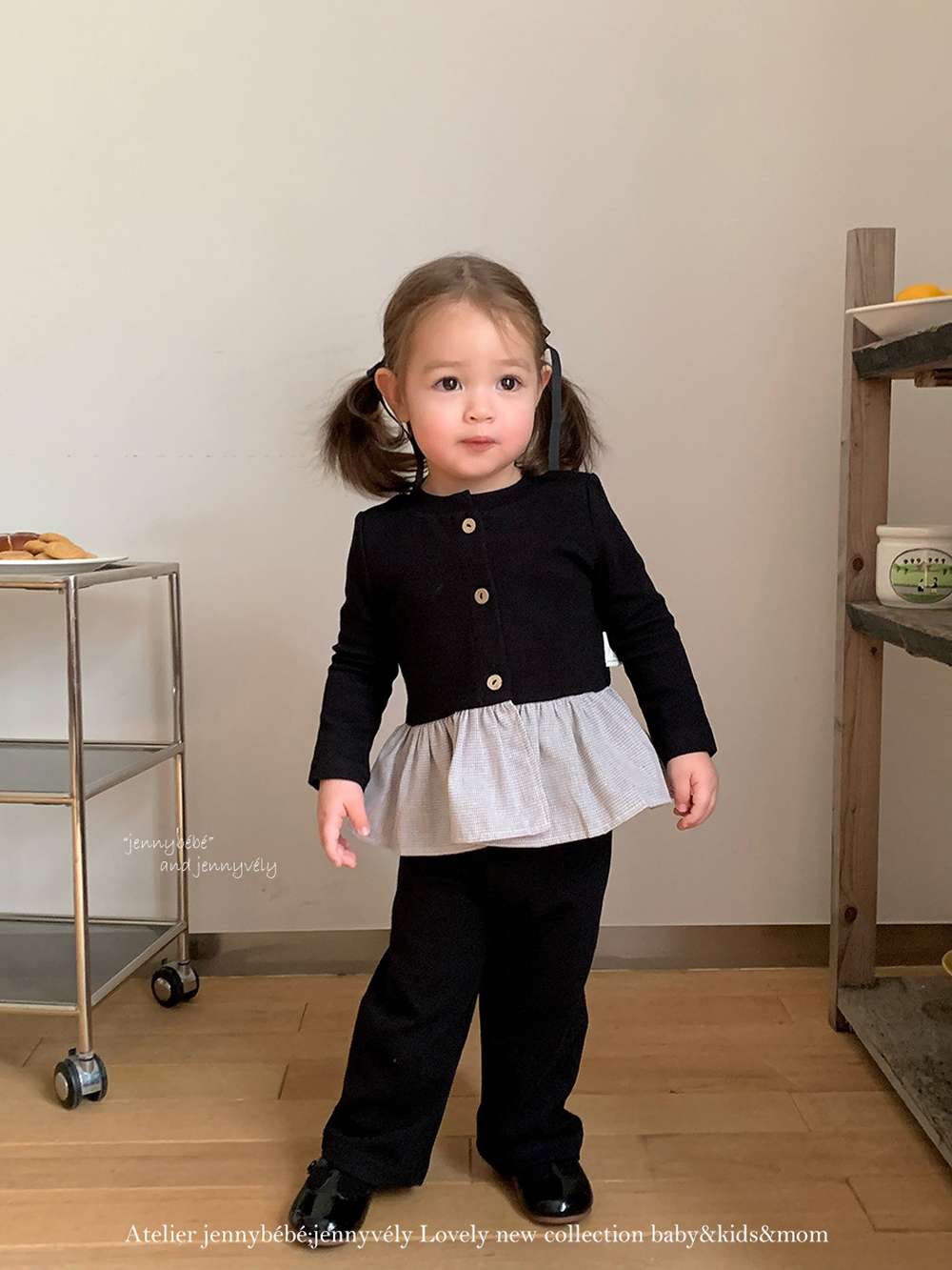 長袖セットアップ 長袖セットアップ ニットカーディガン ペプラム ギンガムチェック ワイドパンツ 2点セット【mh0011531】