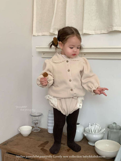 長袖セットアップ 長袖セットアップ フリース素材 丸襟ブラウス フリルかぼちゃパンツ 2点セット 防寒【mh0011532】