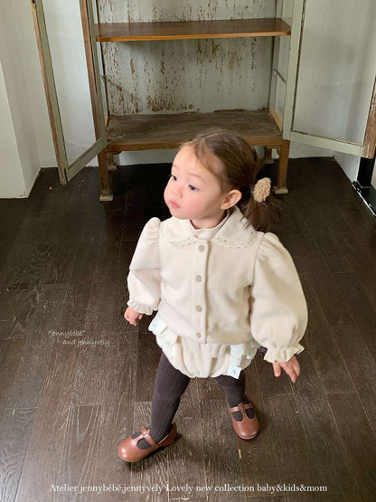 長袖セットアップ 長袖セットアップ フリース素材 丸襟ブラウス フリルかぼちゃパンツ 2点セット 防寒【mh0011532】