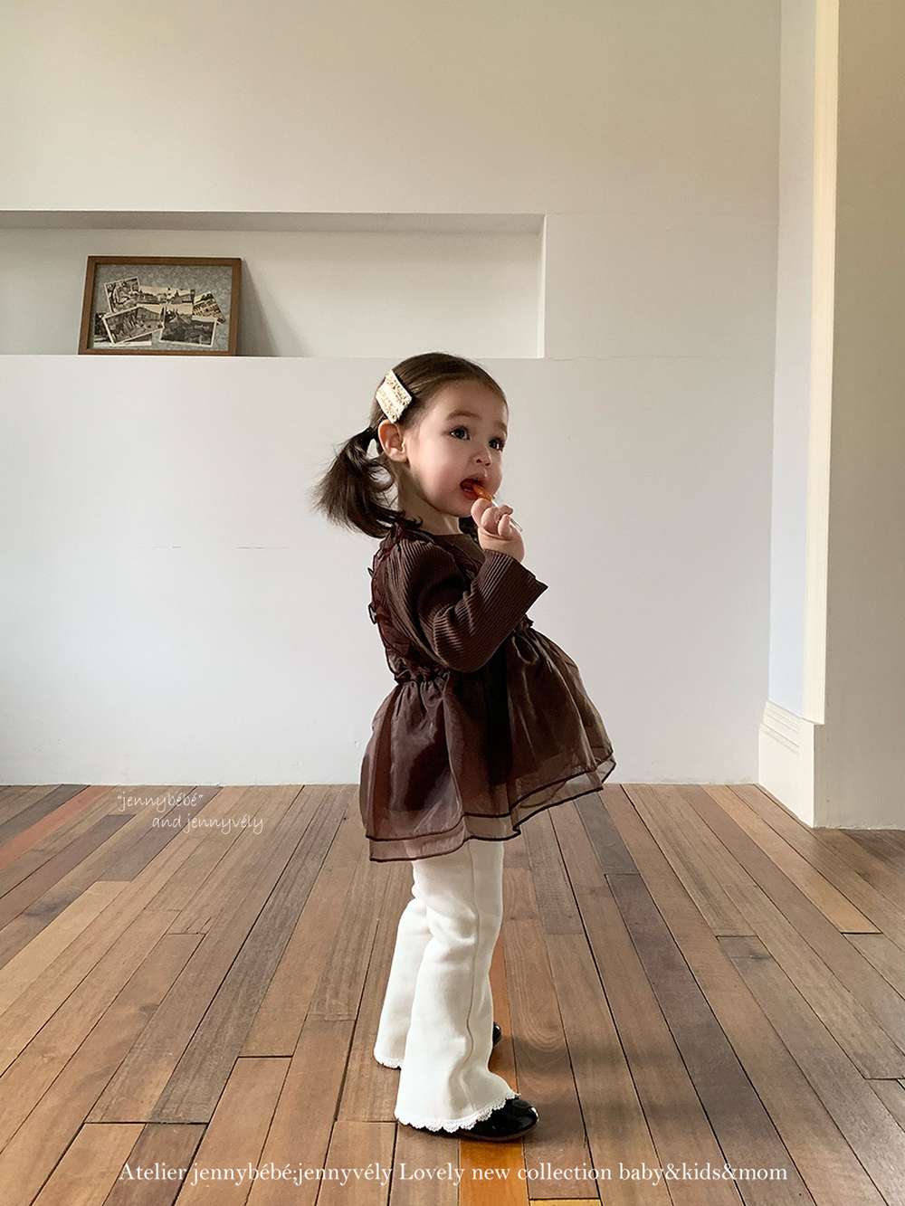 長袖セットアップ チュールレイヤード 長袖トップス 裏起毛 フレアパンツ セットアップ【mh0011527】