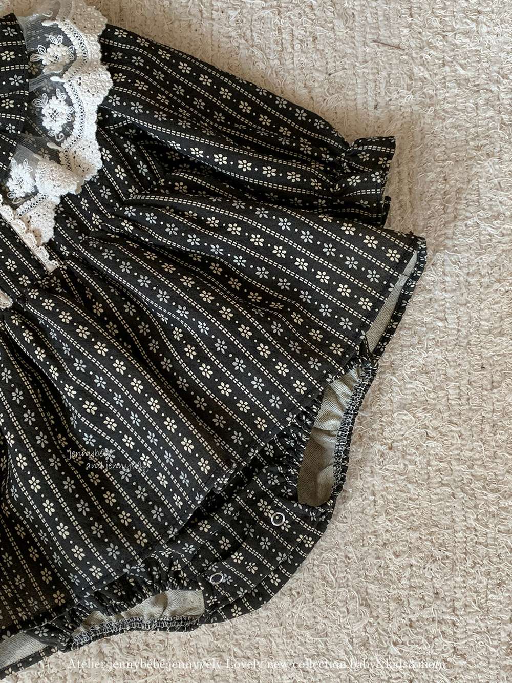 長袖ロンパース 長袖ロンパース スカート付き レースデザイン ベビーファッション【mh0011528】