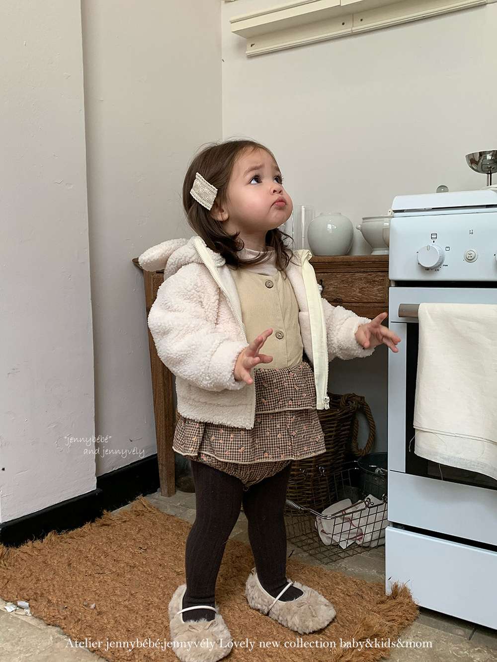 ロンパースセットアップ ノースリーブロンパース コーデュロイ チェック柄 フリルスカート【mh0011533】